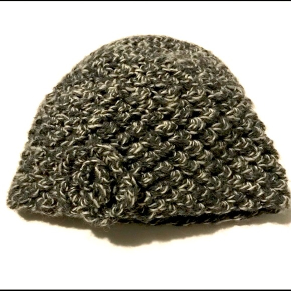 Crocheted Beanie with Flower